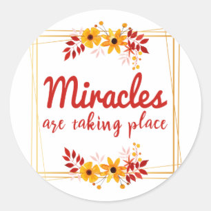 positieve gezegden voor succes en zelfliefde ronde sticker