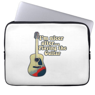 positieve gitaarachtige gezegden voor gitaarliefhe laptop sleeve