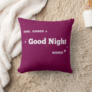 "Positieve goede nacht vibe" met wensen Kussen