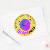 Positieve grafische kaart - Behaal details Ronde Sticker (Envelop)