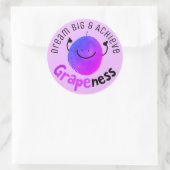 Positieve grafische kaart - Behaal details Ronde Sticker (Tas)