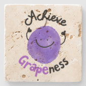 Positieve grafische kaart - Behaal details Stenen Onderzetter (Voorkant)