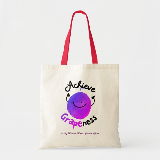 Positieve grafische kaart - Behaal details Tote Bag (Voorkant)