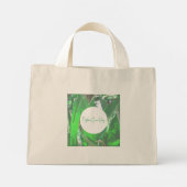 Positieve groene vleugelpalm laat Bleke pasta over Mini Tote Bag (Achterkant)