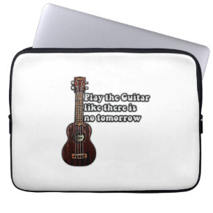 positieve guitar quote for guitar lovers laptop sleeve