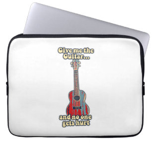 positieve guitar words for guitar lovers laptop sleeve