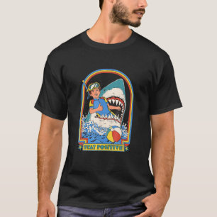 Positieve haaienaanval Funny Retro Com T-shirt