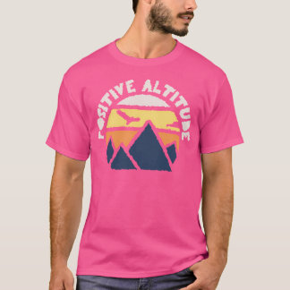 Positieve hoogte-bergscène t-shirt