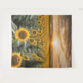 Positieve hoopvolle Zonnebloemen Sunrise Tapestry Wandkleed (Voorkant (horizontaal))