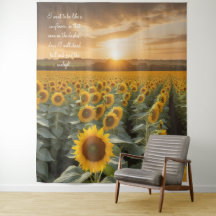 Positieve hoopvolle Zonnebloemen Sunrise Tapestry