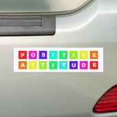 positieve houding bumpersticker (Op auto)