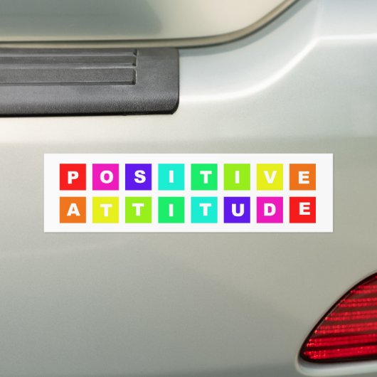 positieve houding bumpersticker (Op auto)