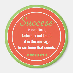 Positieve houding-Churchill Citaat Motivatie Magneet