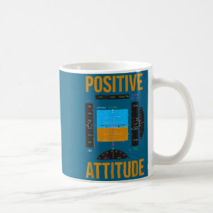 Positieve houding grappige piloot luchtvaartinstru koffiemok