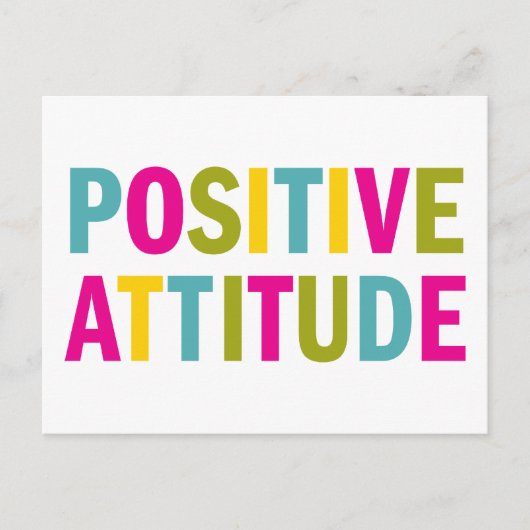 Positieve houding in heldere kleuren briefkaart (Voorkant)