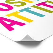 Positieve houding in heldere kleuren poster (Hoek)