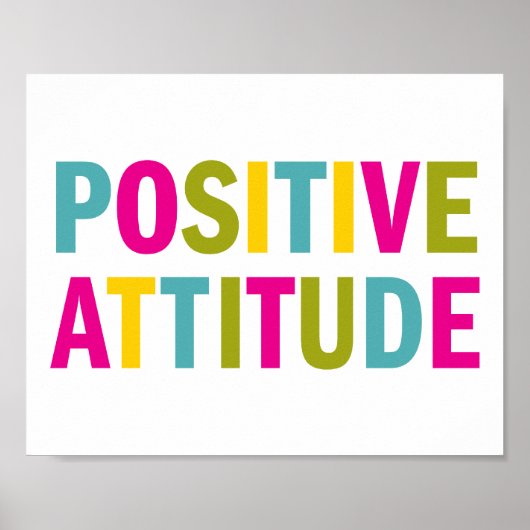 Positieve houding in heldere kleuren poster (Voorkant)