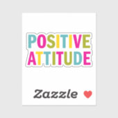 Positieve houding in heldere kleuren sticker (Vel)