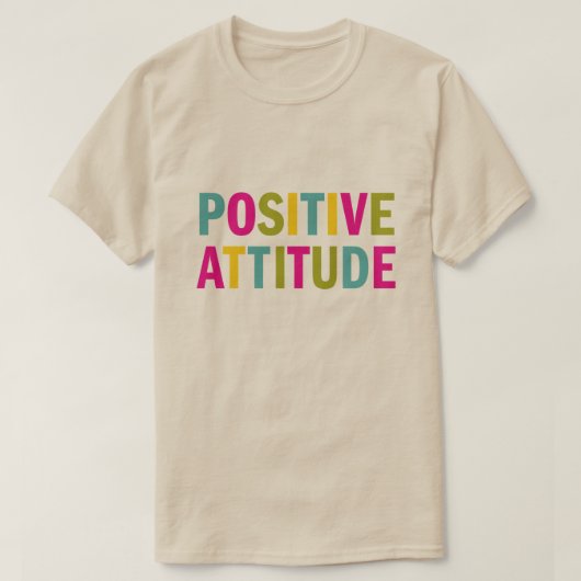 Positieve houding in heldere kleuren t-shirt (Design voorkant)