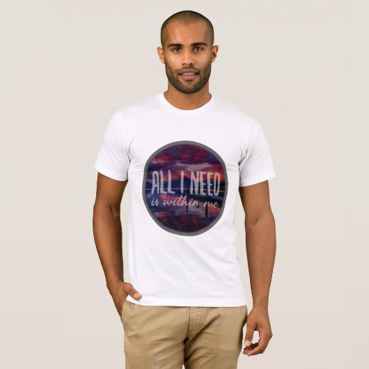 positieve houding inspirerend woorden t-shirt (Voorkant volledig)