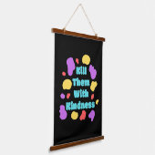 positieve houding inspirerende positiviteit hangend wandkleed (Gebogen)