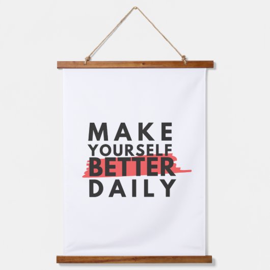 positieve houding motivatie positieve woorden hangend wandkleed (Voorkant)