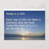 Positieve Inspirerend quote Briefkaart - vandaag (Voorkant)