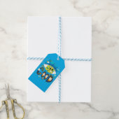 Positieve inspirerende quote levendig zomerblauw cadeaulabel (Met Touw)