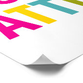 Positieve instelling in heldere kleuren poster (Hoek)