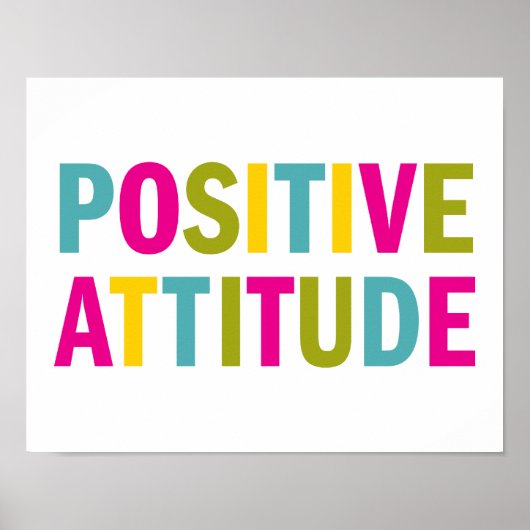 Positieve instelling in heldere kleuren poster (Voorkant)