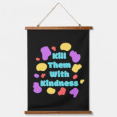 positieve instelling inspirerend positiviteit hangend wandkleed (Voorkant)