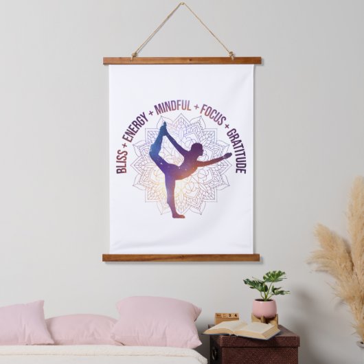 positieve instelling inspirerend vibes hangend wandkleed (Slaapkamer)