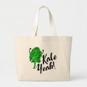 Positieve Kale Pun - Kale Ja! Grote Tote Bag (Voorkant)
