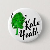 Positieve Kale Pun - Kale Ja! Ronde Button 5,7 Cm (Voorkant)