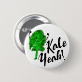 Positieve Kale Pun - Kale Ja! Ronde Button 5,7 Cm (Voorkant /achterkant)
