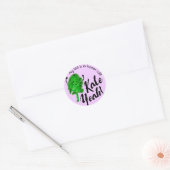 Positieve Kale Pun - Kale Ja! Ronde Sticker (Envelop)