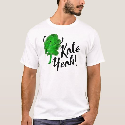 Positieve Kale Pun - Kale Ja! T-shirt (Voorkant)