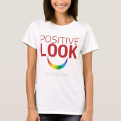 Positieve kijk op ogen glimlachen Rode regenboog L T-shirt (Voorkant)