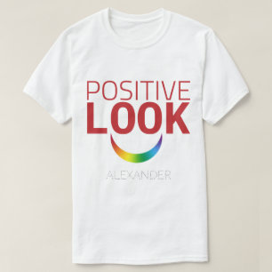 Positieve kijkglimlach rode regenboogfoto LGBT All T-shirt