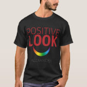 Positieve kijkglimlach rode regenboogfoto LGBT-naa T-shirt (Voorkant)