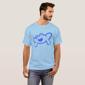 Positieve kikker (blauw) t-shirt (Voorkant volledig)