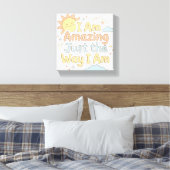 Positieve Kinderen Affirmatie Geweldig Precies Zoa Canvas Afdruk (Insitu (Slaapkamer))