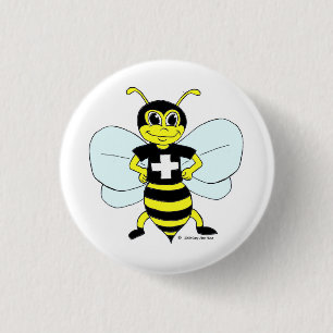 Positieve kleine bijenButton Ronde Button 3,2 Cm