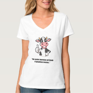 Positieve Koe – Grappig Cartoon T-shirt