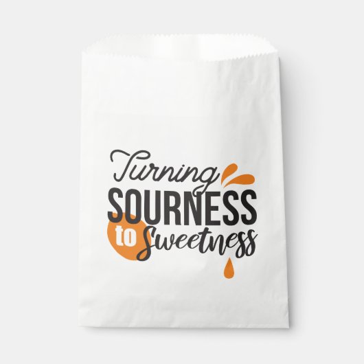 Positieve levensboodschap - Van zuur naar zoet Bedankzakje (Voorkant)