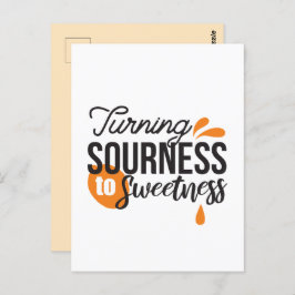 Positieve levensboodschap - Van zuur naar zoet Briefkaart