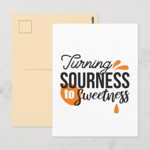 Positieve levensboodschap - Van zuur naar zoet Briefkaart