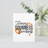 Positieve levensboodschap - Van zuur naar zoet Briefkaart (Staand voorkant)