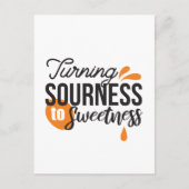 Positieve levensboodschap - Van zuur naar zoet Briefkaart (Voorkant)