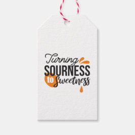 Positieve levensboodschap - Van zuur naar zoet Cadeaulabel